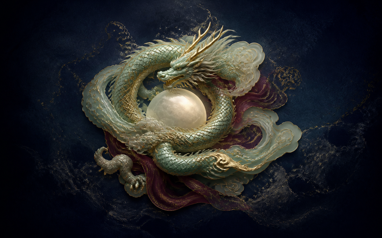 Mystical illustration for Chinese horoscope